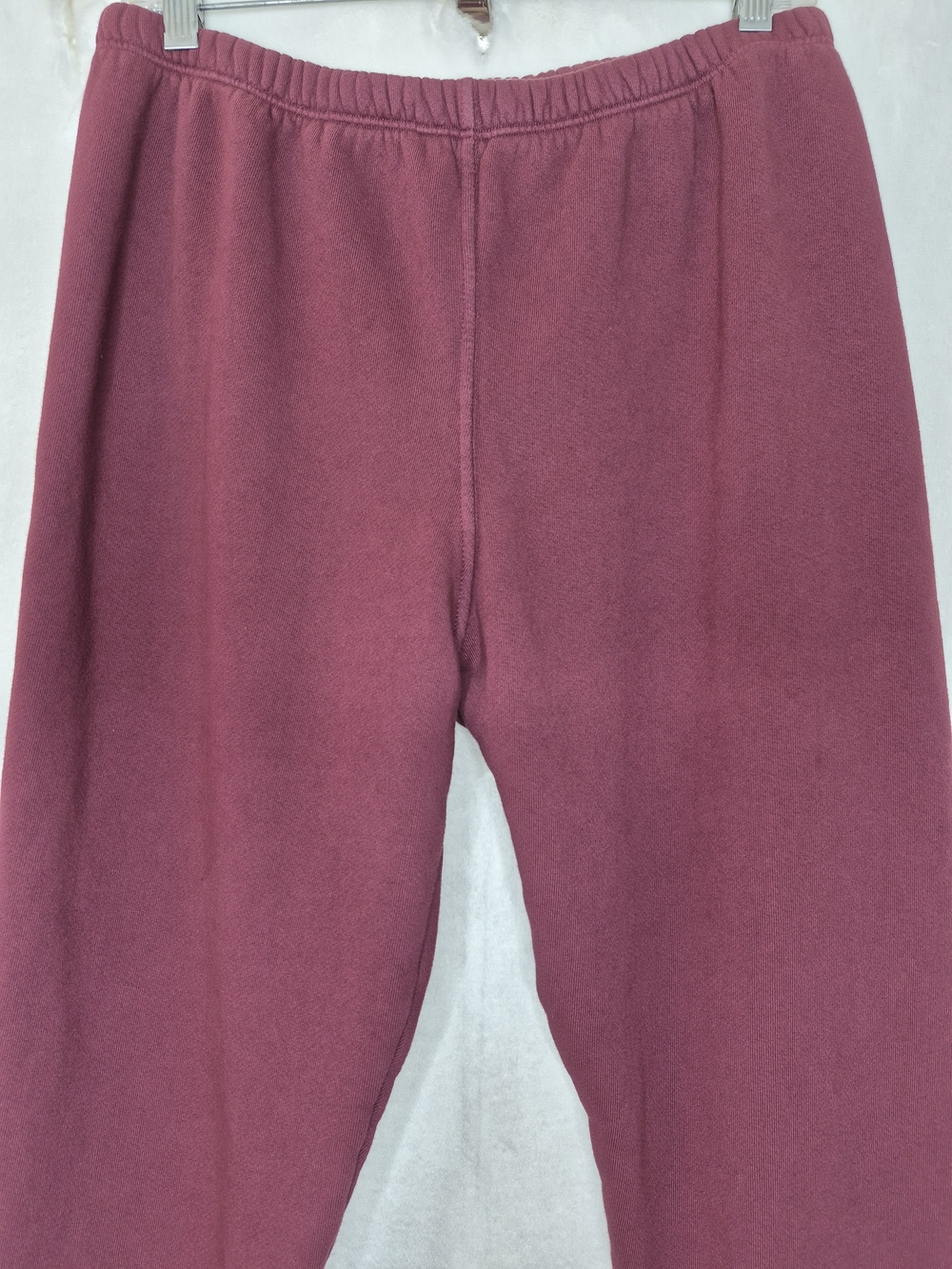 perfectwhitetee 100% Cotton Fleece Sweatpants Joggers Burgundy Womens Medium - Picture 2 of 9